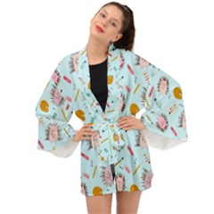 Hedgehogs Artists Long Sleeve Kimono by SychEva