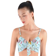 Hedgehogs Artists Woven Tie Front Bralet