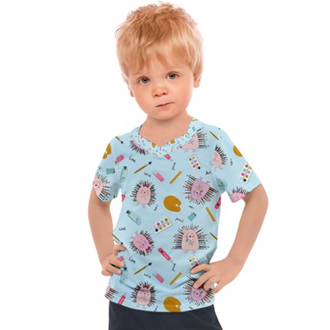 Hedgehogs Artists Kids  Sports Tee by SychEva