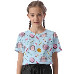 Hedgehogs Artists Kids  Basic Tee by SychEva