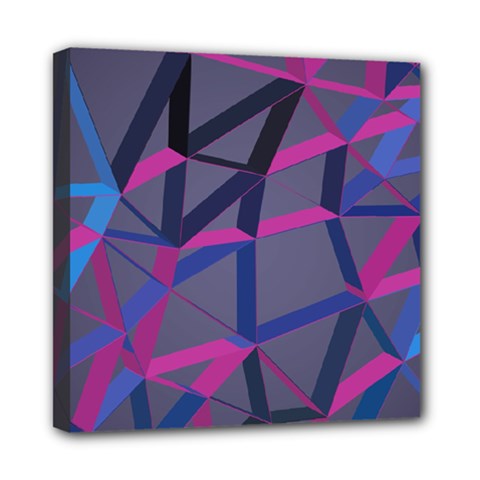 3d Lovely Geo Lines Mini Canvas 8  X 8  (stretched) by Uniqued