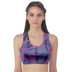 3d Lovely Geo Lines Sports Bra by Uniqued