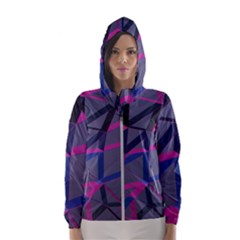 3d Lovely Geo Lines Women s Hooded Windbreaker