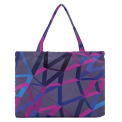 3d Lovely Geo Lines Zipper Medium Tote Bag by Uniqued