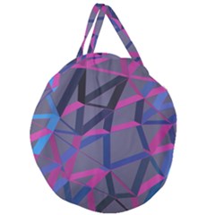 3d Lovely Geo Lines Giant Round Zipper Tote