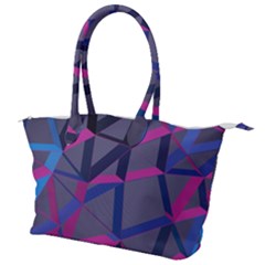 3d Lovely Geo Lines Canvas Shoulder Bag by Uniqued