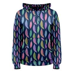 Colorful Feathers Women s Pullover Hoodie by SychEva