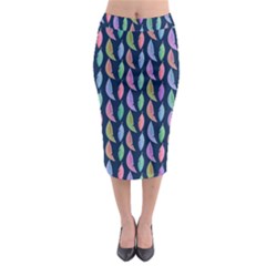 Colorful Feathers Midi Pencil Skirt by SychEva