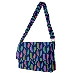 Colorful Feathers Full Print Messenger Bag (s) by SychEva