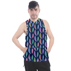 Colorful Feathers Men s Sleeveless Hoodie by SychEva