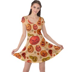 Pumpkin Muzzles Cap Sleeve Dress