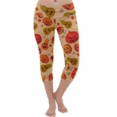 Pumpkin Muzzles Capri Yoga Leggings