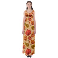 Pumpkin Muzzles Empire Waist Maxi Dress