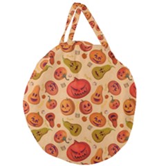 Pumpkin Muzzles Giant Round Zipper Tote