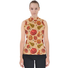 Pumpkin Muzzles Mock Neck Shell Top