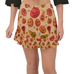 Pumpkin Muzzles Fishtail Mini Chiffon Skirt