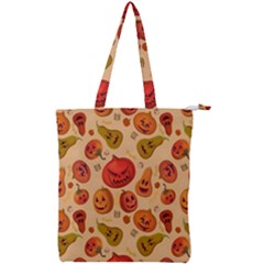 Pumpkin Muzzles Double Zip Up Tote Bag