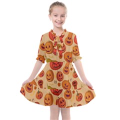 Pumpkin Muzzles Kids  All Frills Chiffon Dress