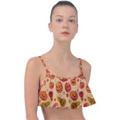 Pumpkin Muzzles Frill Bikini Top by SychEva