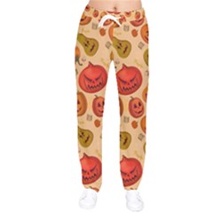 Pumpkin Muzzles Women Velvet Drawstring Pants by SychEva