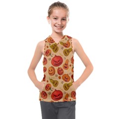 Pumpkin Muzzles Kids  Sleeveless Hoodie