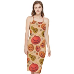 Pumpkin Muzzles Bodycon Cross Back Summer Dress