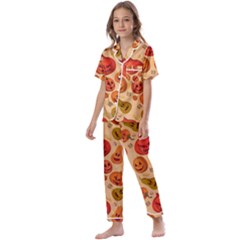 Pumpkin Muzzles Kids  Satin Short Sleeve Pajamas Set