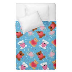 Cute Cats And Bears Duvet Cover Double Side (single Size)
