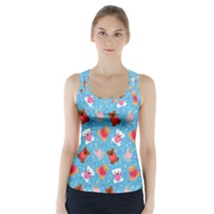 Cute Cats And Bears Racer Back Sports Top