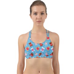 Cute Cats And Bears Back Web Sports Bra