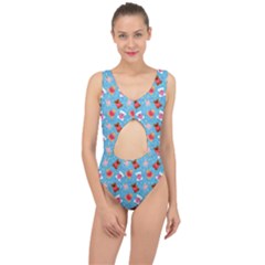 Cute Cats And Bears Center Cut Out Swimsuit