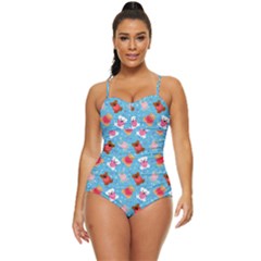 Cute Cats And Bears Retro Full Coverage Swimsuit