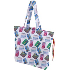 New Year Gifts Drawstring Tote Bag by SychEva