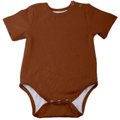 Color Saddle Brown Baby Short Sleeve Onesie Bodysuit by Kultjers