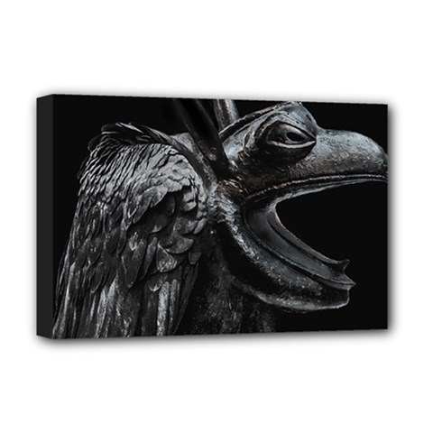 Creepy Monster Bird Portrait Artwork Deluxe Canvas 18  X 12  (stretched) by dflcprintsclothing