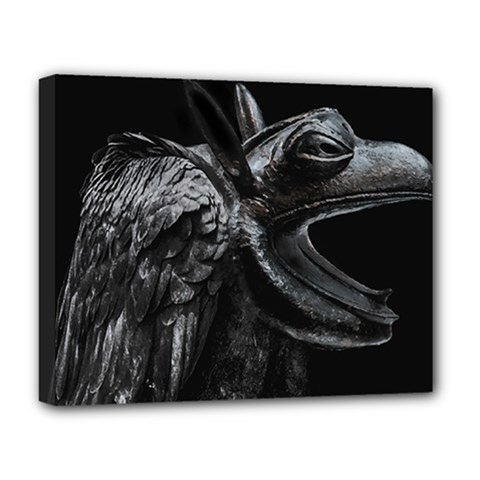 Creepy Monster Bird Portrait Artwork Deluxe Canvas 20  X 16  (stretched) by dflcprintsclothing