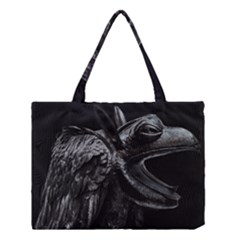 Creepy Monster Bird Portrait Artwork Medium Tote Bag by dflcprintsclothing