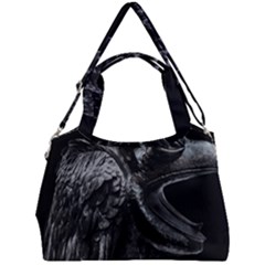 Creepy Monster Bird Portrait Artwork Double Compartment Shoulder Bag by dflcprintsclothing