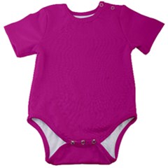 Color Medium Violet Red Baby Short Sleeve Onesie Bodysuit by Kultjers