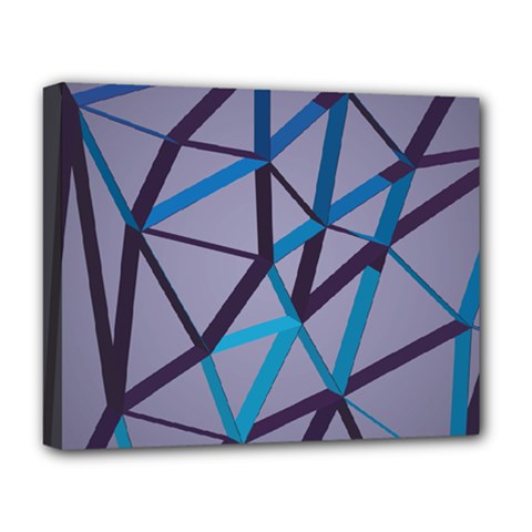 3d Lovely Geo Lines 2 Deluxe Canvas 20  X 16  (stretched) by Uniqued