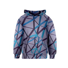 3d Lovely Geo Lines 2 Kids  Pullover Hoodie by Uniqued