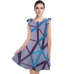 3d Lovely Geo Lines 2 Tie Up Tunic Dress by Uniqued