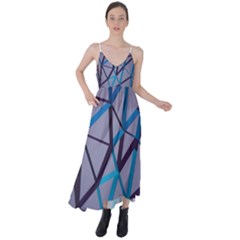 3d Lovely Geo Lines 2 Tie Back Maxi Dress by Uniqued