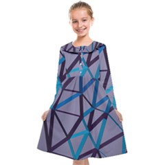 3d Lovely Geo Lines 2 Kids  Midi Sailor Dress by Uniqued