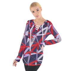 3d Lovely Geo Lines Vii Tie Up Tee by Uniqued