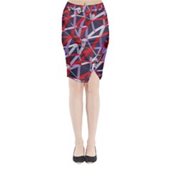 3d Lovely Geo Lines Vii Midi Wrap Pencil Skirt by Uniqued