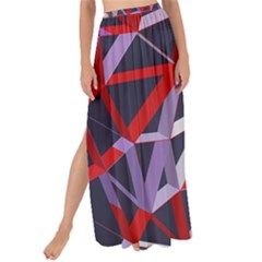 3d Lovely Geo Lines Vii Maxi Chiffon Tie-up Sarong by Uniqued