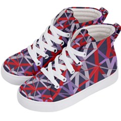 3d Lovely Geo Lines Vii Kids  Hi-top Skate Sneakers by Uniqued