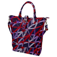 3d Lovely Geo Lines Vii Buckle Top Tote Bag by Uniqued