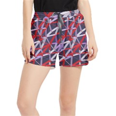 3d Lovely Geo Lines Vii Women s Runner Shorts by Uniqued